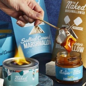 Salted Caramel Lovers Marshmallow Toasting Kit Gift Set Flavour 1: Vanilla Bean Flavour 2: Salted Caramel