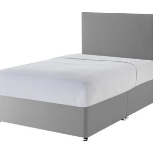 Silentnight Slate Grey Divan Bed, King Size, No Storage, No Headboard Required