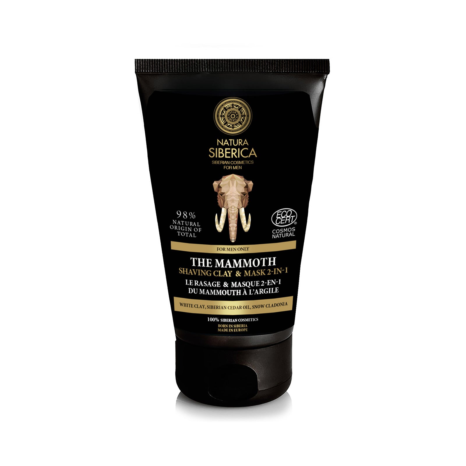 Natura Siberica NS Men Shaving clay & mask 2-in-1 The Mammoth, 150 ml