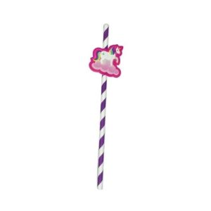Unicorn Novelty Paper Straws Pack Of 20