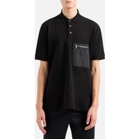 Armani Exchange Black Edition Cotton-Piqué Polo Shirt