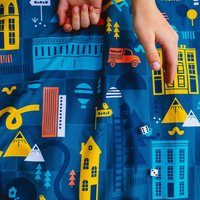 Snakes & Ladders Print Waterproof Picnic Blanket, Family Size By Pacmat