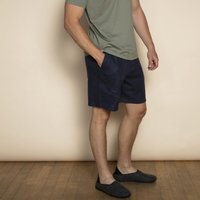 Organic Cotton & Hemp Men’s Lounge Shorts By Dip & Doze | Colour: Midnight | Size: M