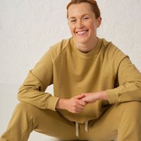 Organic Cotton Oversized Sweatshirt By Elliot Organics | Colour: Sand
