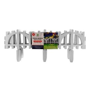 Garden Essentials White Bridge Fencing 4 Pack