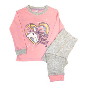 Young Girls Pink Unicorn Pyjamas