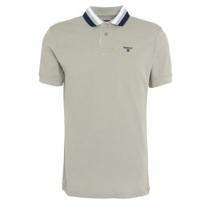 Barbour Hawkeswater Tipped Polo Shirt Forest Fog