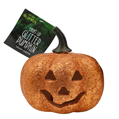 Light Up Glitter Pumpkin Assorted Shades