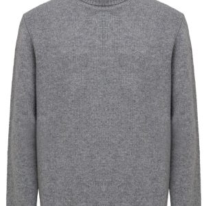 Gray turtleneck in Cruciani cashmere