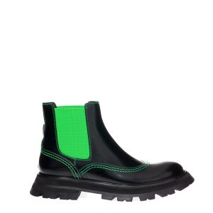Stivaletti Chelsea con inserti Fluo Alexander McQueen