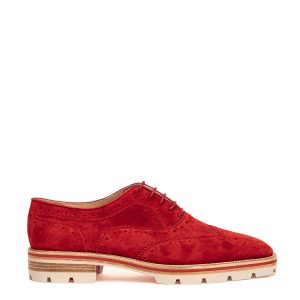 English tightened moccasin in suede Christian Louboutin