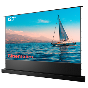 100'' -120'' Motorisierte bodenaufsteigende Projektorleinwand