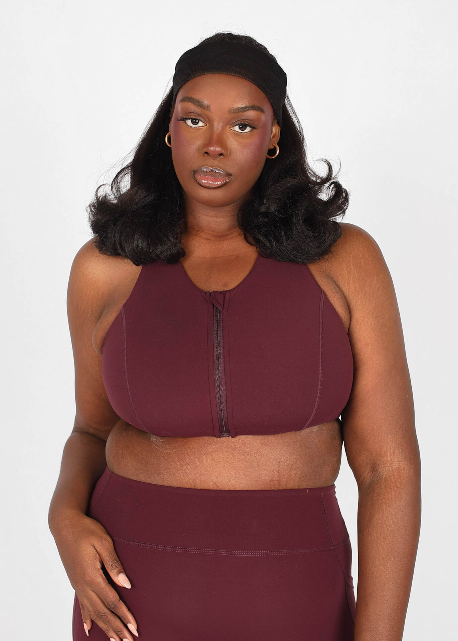 FormLuxe Rosewood Zip Sports Bra