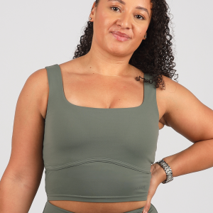 CloudLuxe Longline Deep Sage Sports Bra