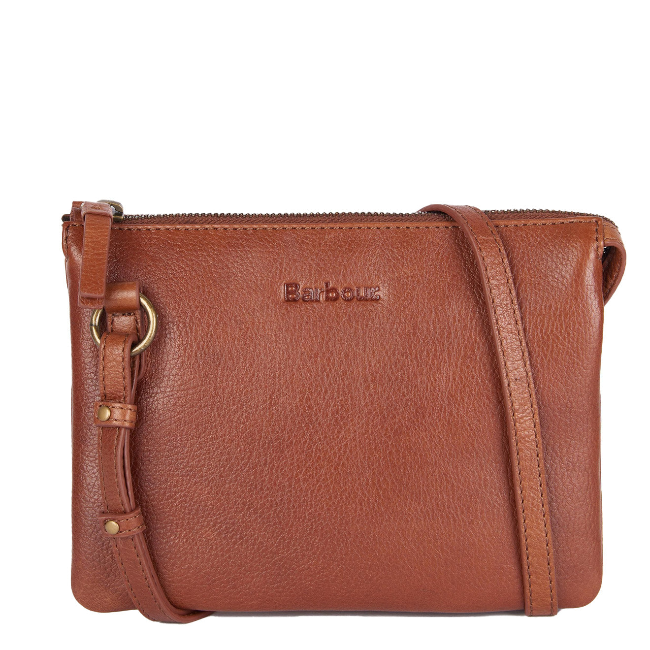 Barbour Lochy Leather Crossbody Bag Classic Brown