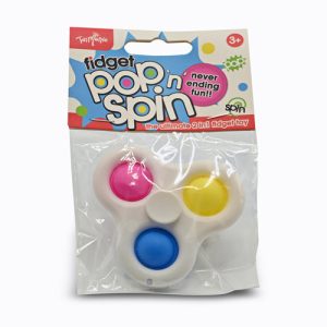 Fidget Pop 'n' Spin 2in1 3 Pops Fidget Toy Assorted Colours