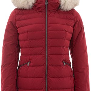 Giubbino Imbottito Bordeaux con Collo Pelliccia Peuterey