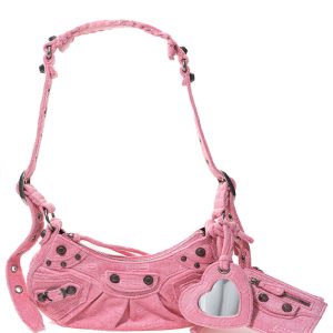 Borsa a Tracolla Le Cagole Rosa in Tessuto Balenciaga