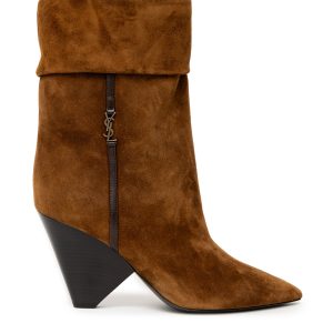 Niki boots in suede tobacco Saint Laurent