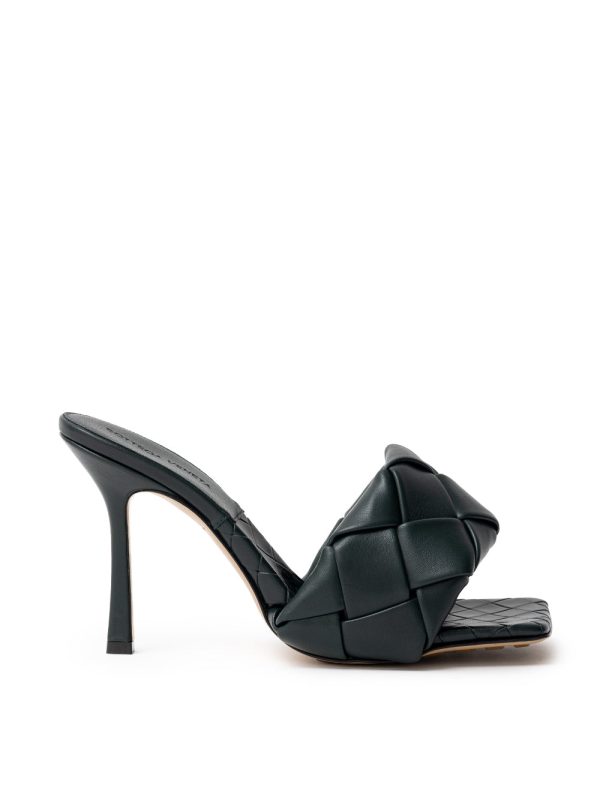 Sandal Mule Lido in dark green Bottega Veneta