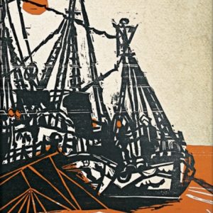 Mooring (Alistair Bell Collection) Midi Lined Hardcover Journal (Elastic Band Closure)