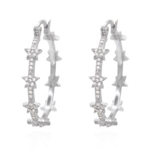 Aneira Star Hoop Earrings | 925 Sterling Silver