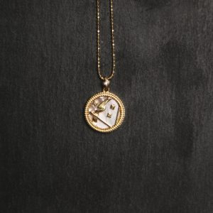 Asta Zodiac Star Sign Necklace - Mother of Pearl | 18K Gold Plated
