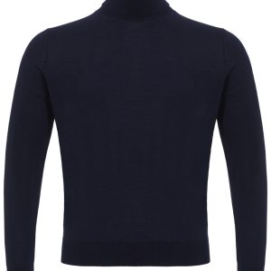 Dolcevita Blu Navy Cashmere e Seta Colombo