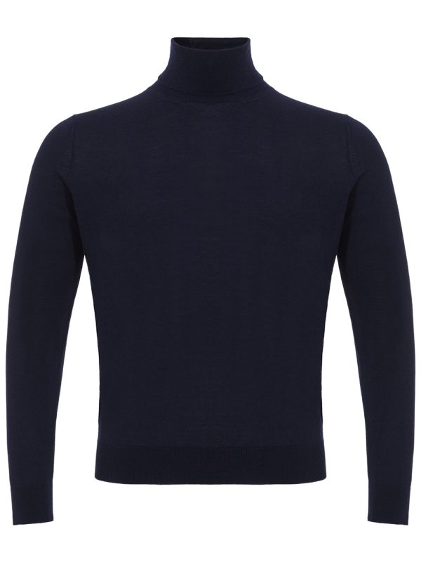 Dolcevita Blu Navy Cashmere e Seta Colombo