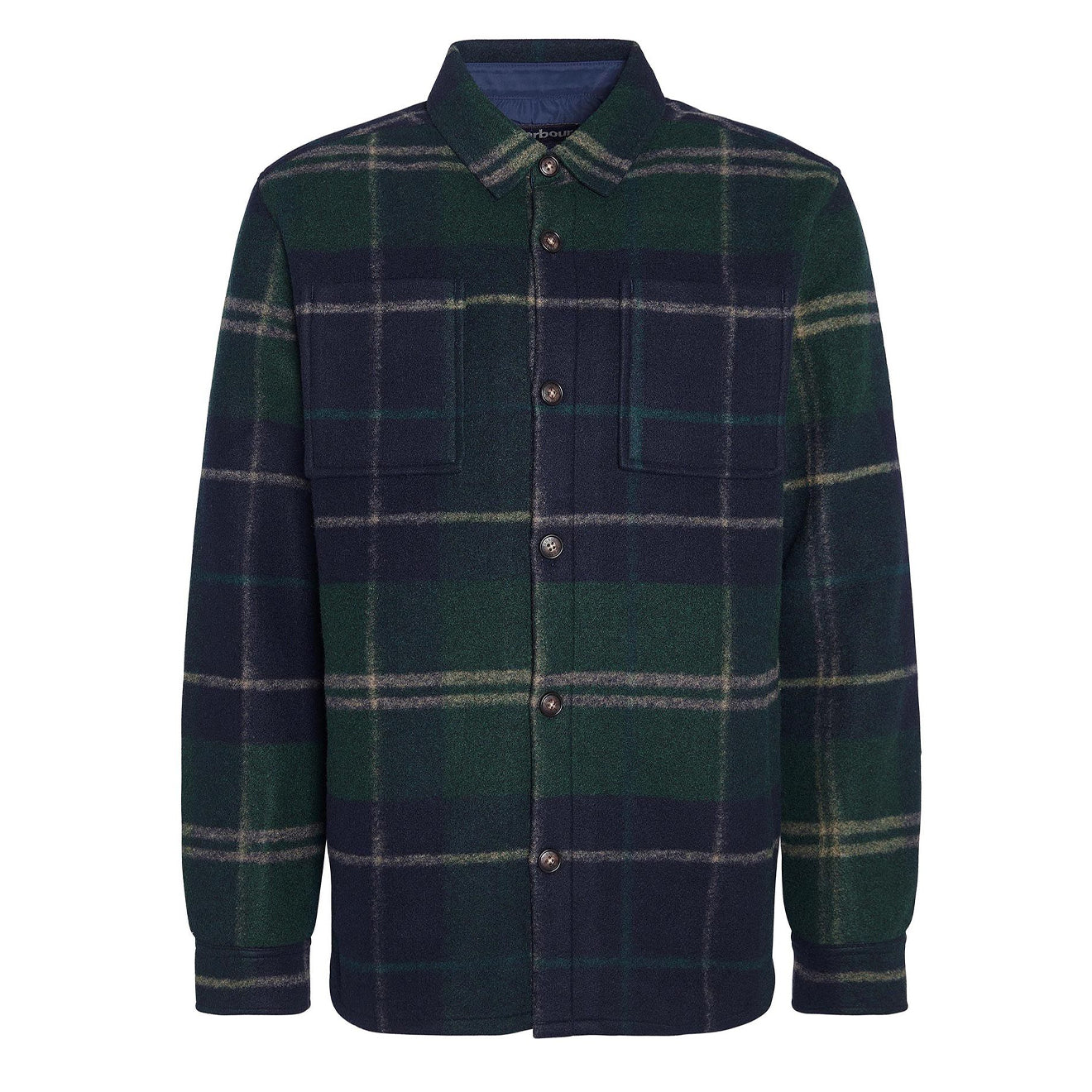 Barbour Chapter Tailored Check Overshirt Green Loch Tartan