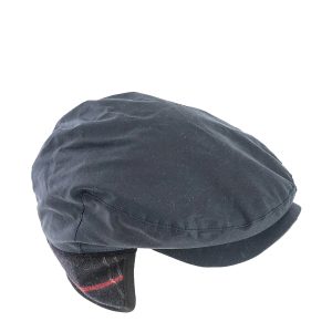 Barbour Cheviot Wax Flat Cap Navy
