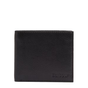 Barbour Colwell Leather Billfold Wallet Black/Classic