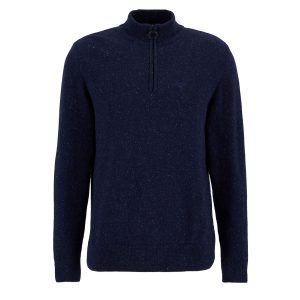 Barbour Essential Tisbury Half Zip Knitted Jumper Navy