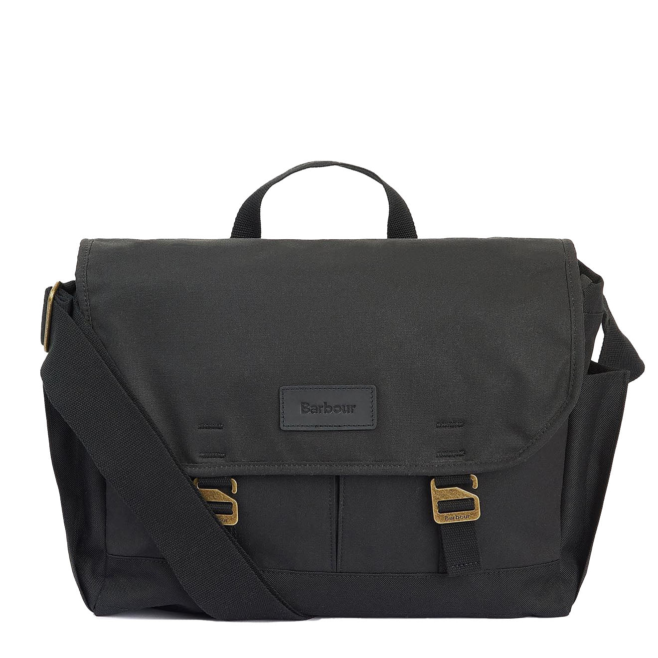 Barbour Essential Wax Messenger Bag Classic Black