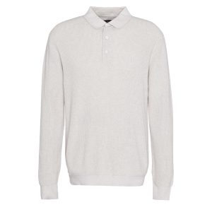 Barbour Holt Waffle Knitted Polo Shirt Mist