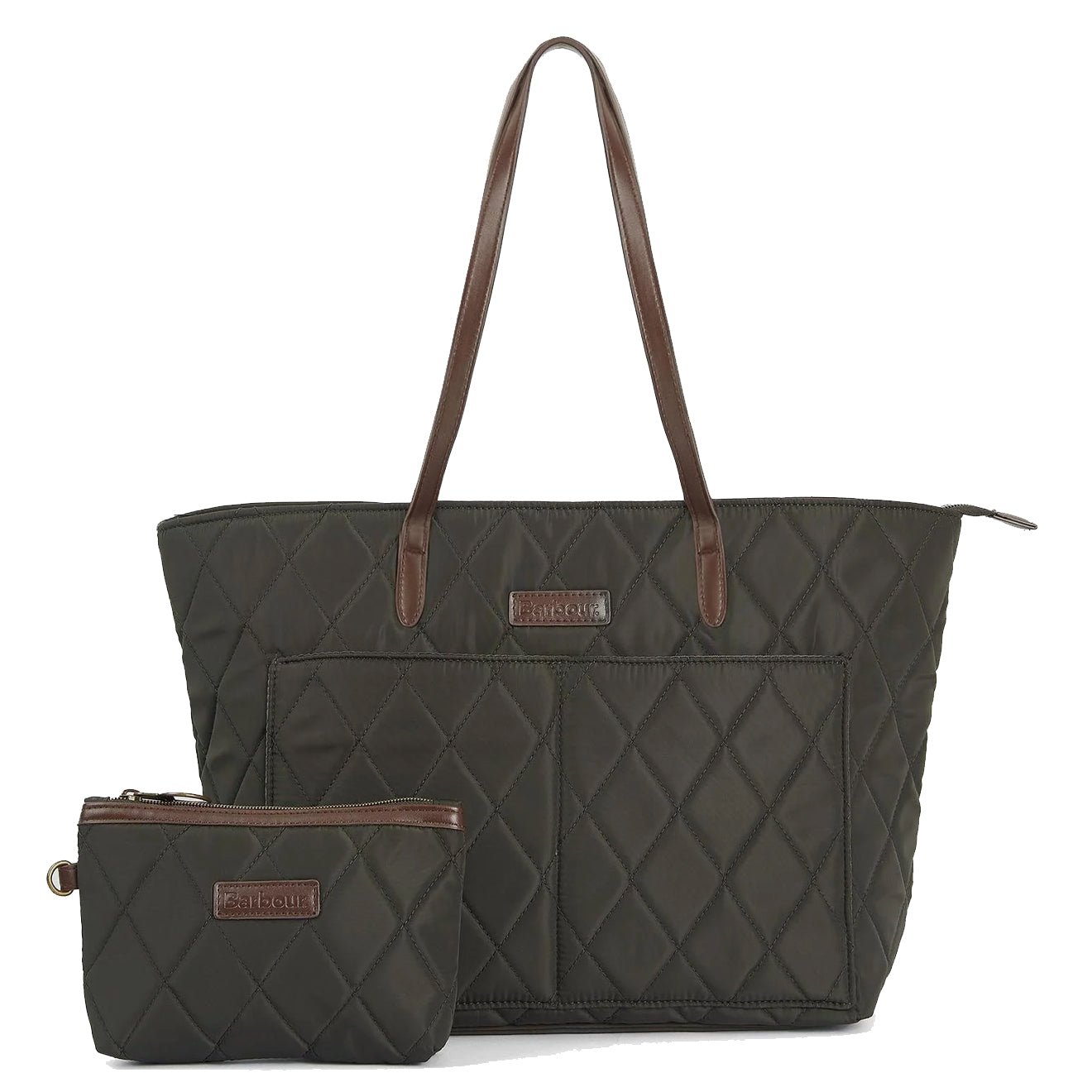 Barbour Quilted Tote Bag Olive