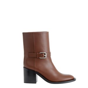 Stivaletti in Pelle Burberry in marrone