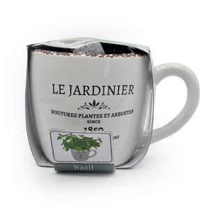 Grow Your Own Basil Set in Ceramic Pot