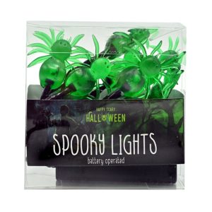 Halloween Spooky Green Spider Lights 10 Lights