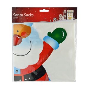 Christmas Santa Sacks 3 Pack