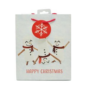 Medium Gift Bag Snowman 10.5'
