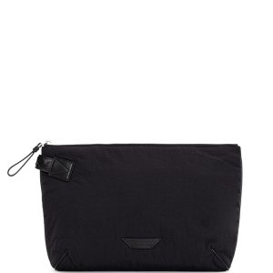 Light paper clutch bag in black nylon Bottega Veneta