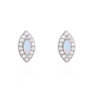 Eloise Opal Stud Earrings | 925 Silver Plated