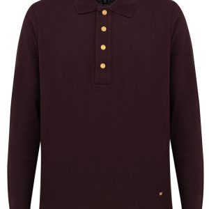 Bordeaux Polo in Mixed Cashmere with long sleeves Dunhill