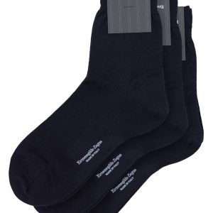 Tripack short socks in Merinos Zegna wool