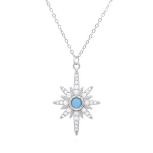 Heidi North Star Birthstone Necklace | 925 Sterling Silver