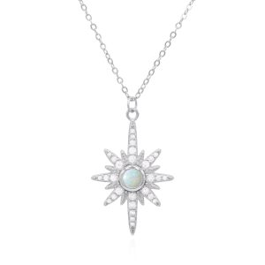 Heidi North Star Birthstone Necklace | 925 Sterling Silver