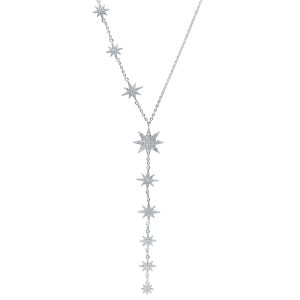 Juliet Star Burst Y Drop Necklace | 925 Sterling Silver