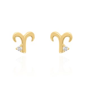 Kali Zodiac Symbol Stud Earrings | 18K Gold Plated