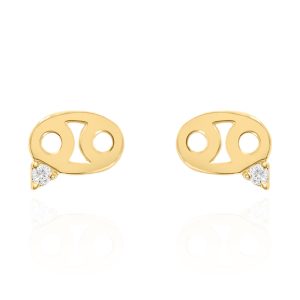 Kali Zodiac Symbol Stud Earrings | 18K Gold Plated
